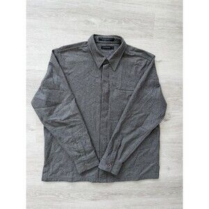 Club Monaco Shirt Jacket/Shacket Gray Wool Blend Men's Size Large Minimalist